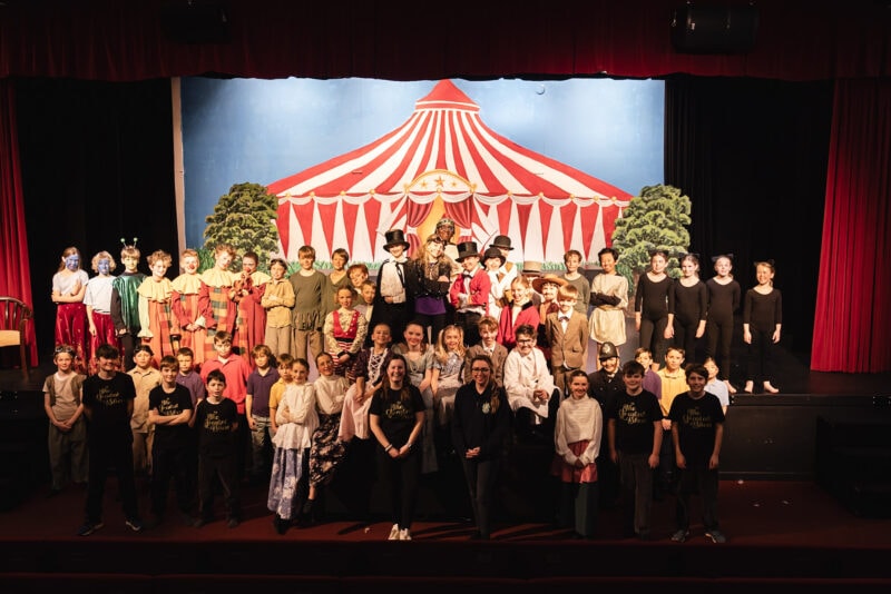 The cast and crew of Packwood School Play
