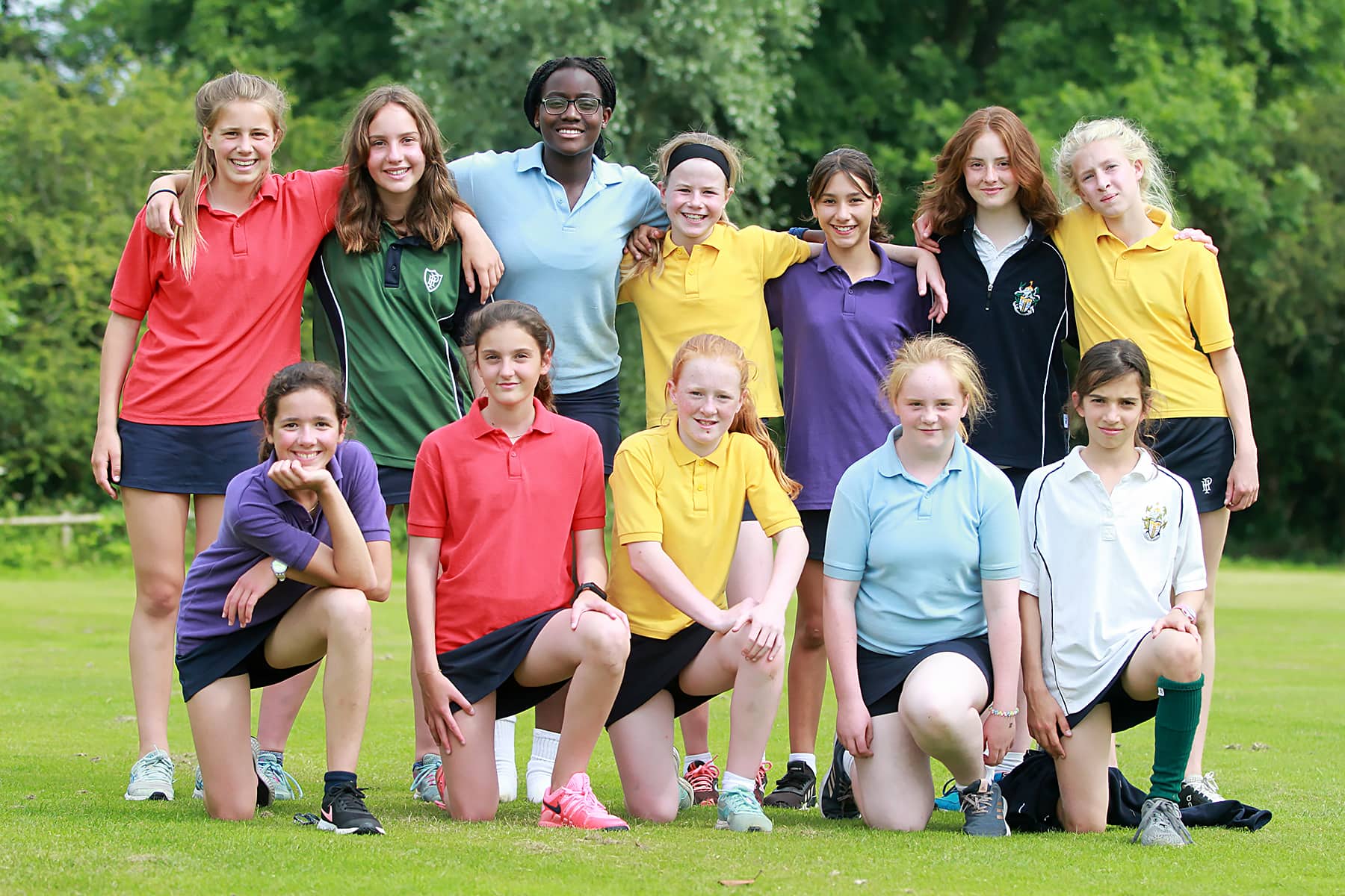 Girls taking part in sports activities