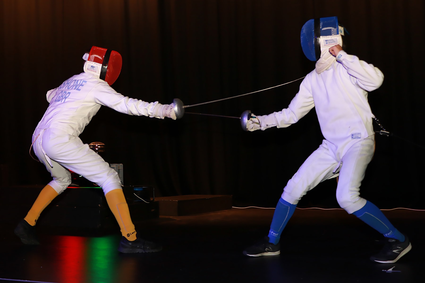 Pupils participating in fencing competition