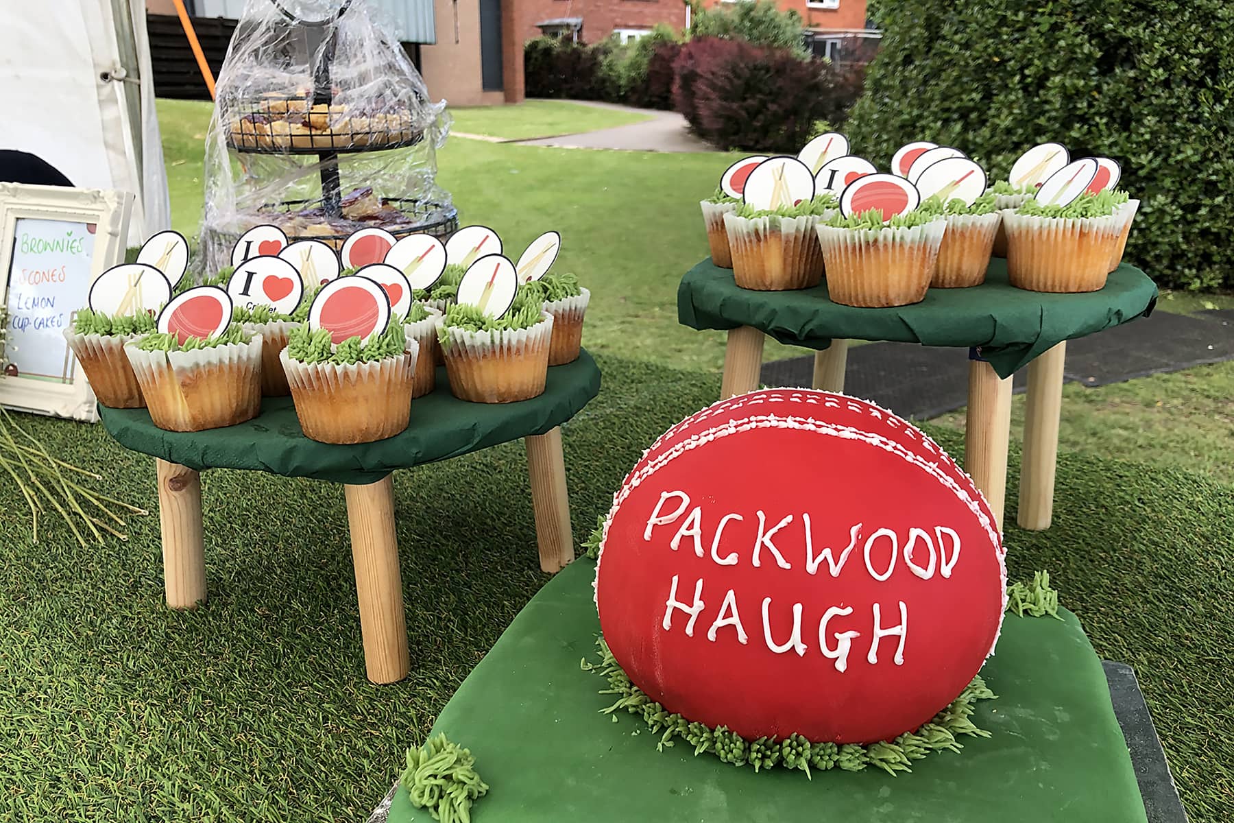 Decorative cupcakes made by Packwood catering team