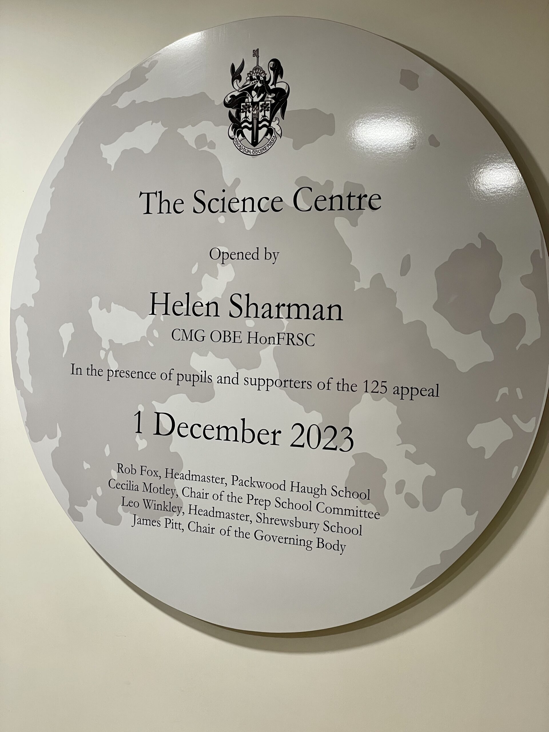 Packwood's Science Centre sign