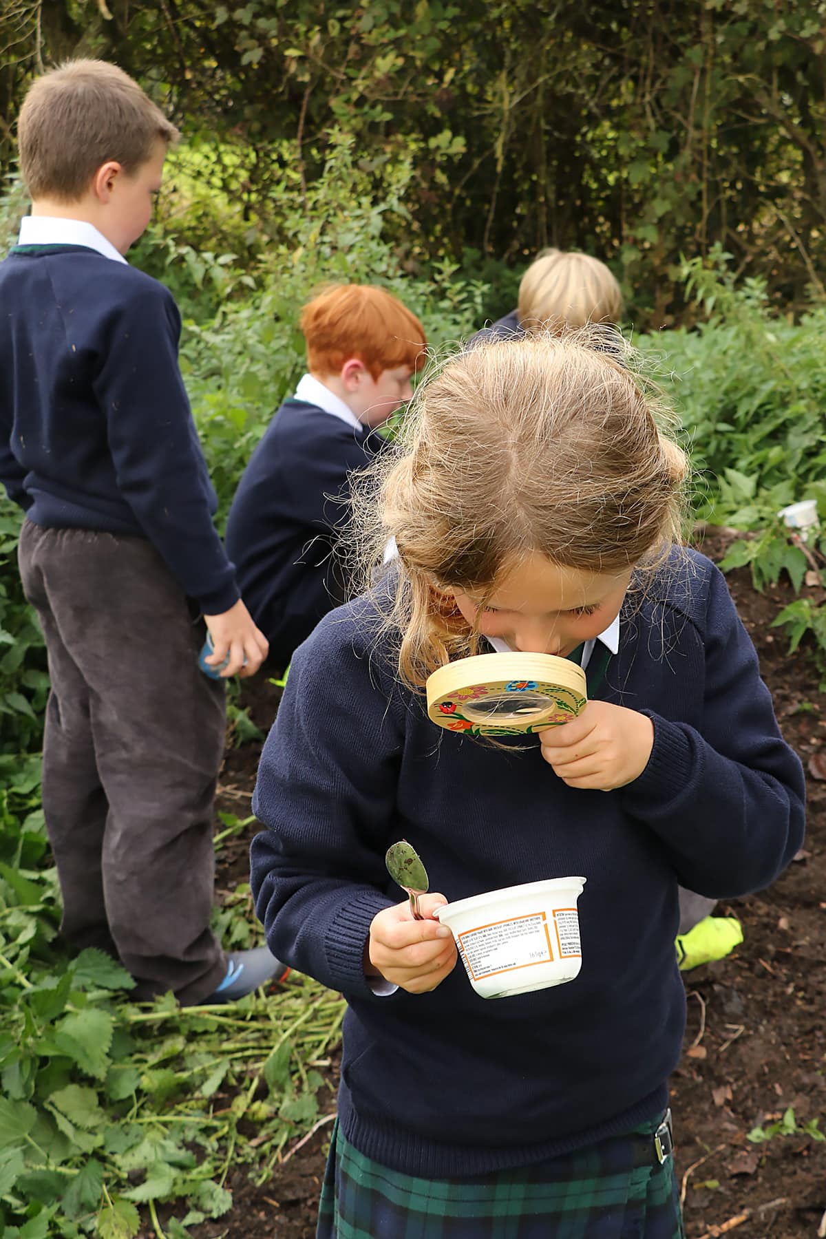 Prep school pupils exploring the great outdoors